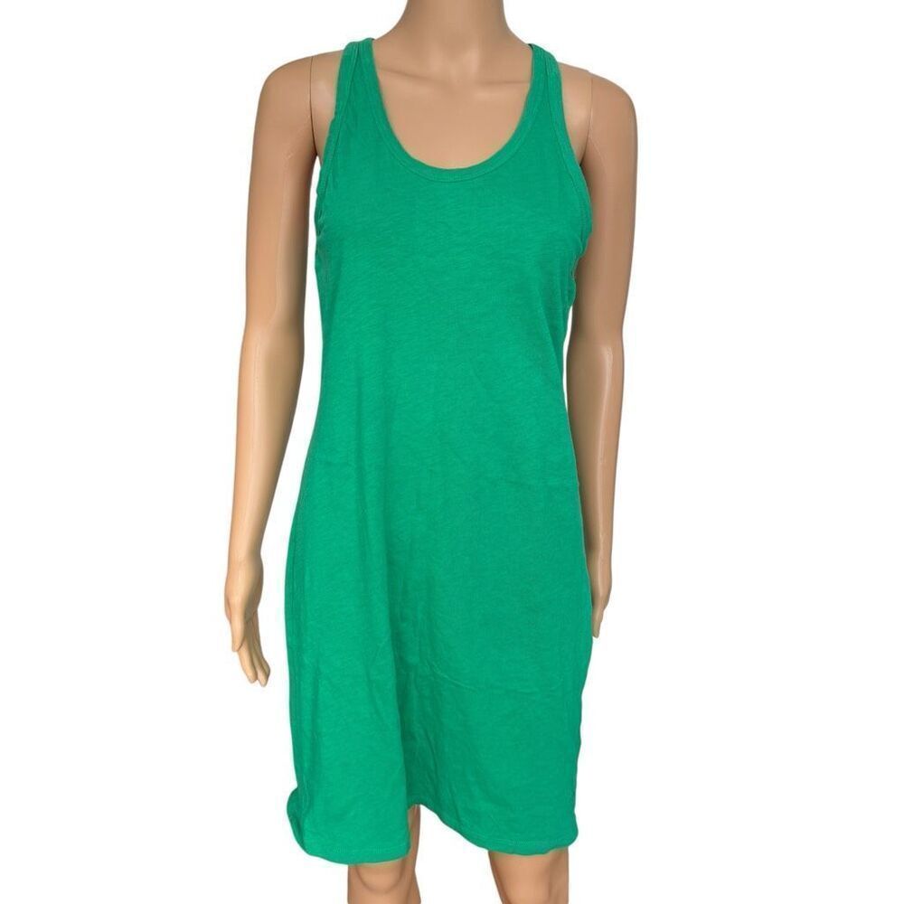 J. Crew 100% cotton green racerback dress size M